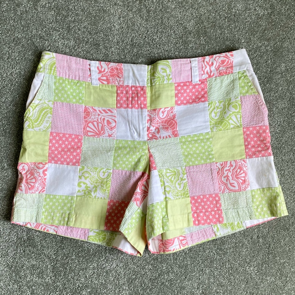 Vineyard Vines Patchwork Pink, Lime & White Women… - image 1